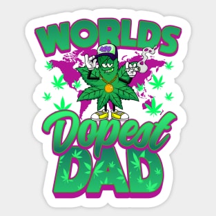 Worlds Dopest Dad Sticker